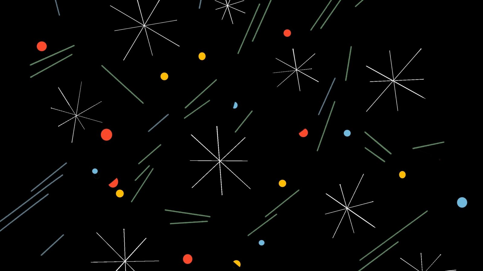 Abstract shapes on black